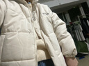 凡迪时尚羊羔绒棉衣男冬季外套加绒加厚棉服男士大码胖子宽松棉袄港风 米白色 L （建议120-140斤左右） 实拍图
