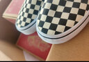 VANS范斯童鞋官方 Slip-On棋盘格亲子款舒适一脚蹬中大童帆布鞋 黑白棋盘格 31码 实测内长19.5cm 实拍图