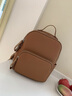 viney牛皮双肩包女大容量旅行背包休闲通勤时尚旅游大学生初中高中书包 棕色 高颜值减重减负简约户外轻便 实拍图