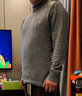 恒源祥发热不起球羊毛绒衫男士中老年毛衣加厚高领长袖针织打底衫 半 高 领灰色 XL 175适合140-160斤 实拍图