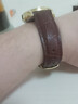 老皮匠手表带 代用欧米茄表带浪琴天梭真皮表链 男女柔软牛皮蝴蝶扣配件 棕色原线 金色扣 20mm 实拍图