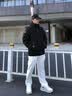 西域骆驼（VANCAMEL）棉服男冬季羊羔绒大码棉衣外套加绒加厚连帽冬装棉袄 黑色 XL 实拍图