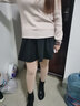 欧贝汐春夏春秋新款黑色半身裙女高臀短裙A字百褶蓬蓬裙子半裙 黑色 2XL 实拍图