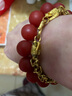 彩荷云南保山红色手串柿子红手串男女款石英岩处理 14mm手串 实拍图