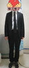 啄木鸟商务西服套装男修身青年职业装正装上班工作西装结婚新郎礼服外套 两扣黑色西服+西裤+衬衫+送皮带领带 2XL -西裤尺码可备注 实拍图