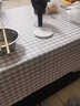 桌布防水防油免洗茶几餐桌布网红ins风pvc桌布欧式小清新纯色台布 浅卡其小格 100*160cm 实拍图