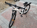 永久山地自行车26英寸21速碟刹款减震前叉男女式成人学生城市越野单车 21速24英寸钢架线碟 白色 实拍图