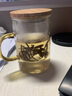 怡品堂 茶具 茶杯耐热玻璃杯茶水分离杯带把过滤喝茶杯男女士办公室家用观山水杯带盖 创意加厚玻璃泡茶杯 知风杯500ml(竹盖） 实拍图
