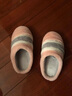 寓云保暖棉拖鞋情侣秋冬季加厚防滑底半包跟拖鞋男款女款 粉色37-38码（适用36-37脚） 实拍图