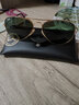 雷朋（RayBan）经典飞行员系列太阳镜男女款防晒墨镜时尚开车出行眼镜0RB3025 181金色镜框绿色镜片 尺寸58 实拍图