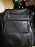 荟妮双肩包女真皮头层牛皮时尚大容量两用软皮上班旅行女式女包包背包 黑色 实拍图