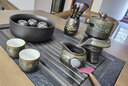 矜瓷 茶具配件茶道六君子套装茶刀茶勺茶夹竹茶针工具配件摆件泡茶艺 12茶字+茶叶罐茶洗+主人杯茶刮 实拍图
