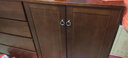 松园洛曼森 五斗柜 实木简约现代抽屉衣物收纳柜卧室带门储物柜五斗橱电视柜 六斗二门板栗色140*43*105cm 实拍图