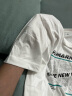 班尼路（Baleno）圆领短袖T恤字母印花宽松潮流体恤青年上衣 01W白色 XL  晒单实拍图
