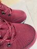 骆驼登山鞋冬季加绒保暖棉鞋防水防滑户外运动徒步鞋 A04329623，酒红，女款 35 晒单实拍图