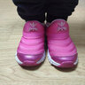 巴布豆（BOBDOG）毛毛虫童鞋秋冬季男童软底休闲鞋儿童运动鞋女 暗粉/洋红（二棉） 26 适合脚长15.8cm 实拍图
