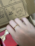 周六福（ZLF）   黄金戒指女款硬金三生三世足金素圈指环 定价单个 光面13号 实拍图