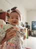 卡度熊（KADUXIONG）婴儿帽子春秋薄款婴幼儿头巾帽可爱超萌新生儿男宝女宝护囟门胎帽 粉色 3-18个月（建议头围35-49cm） 实拍图
