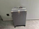 ELLE法国品牌行李箱银色26英寸铝框时尚拉杆箱万向轮密码箱女士旅行箱 实拍图