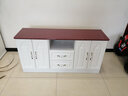 孝鼎（XIAO DING）电视柜落地2025新款客厅实木电视机柜组合现代简约小户型卧室储藏 苹果红+乳白色 200*40*70cm四门2抽 实拍图