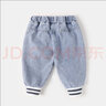 赢一贝（Yingyibei）婴儿春装男女童牛仔裤新款宝宝春秋韩版束脚长裤子2-3岁小童外穿 浅蓝色 110cm 实拍图