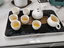 正扬竹制茶盘托盘家用日式功夫茶具迷你实木茶海简约干泡台 大长方蓄排双用密胺白—窗花 实拍图