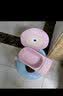 世纪宝贝（babyhood）儿童马桶座便器 加大号婴幼宝宝坐便器小孩便盆厕所座尿桶 【1-6岁】PVC软垫 卡洛红 实拍图