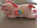 佩佩龙 可爱独角兽公仔抱枕毛绒玩具玩偶布娃娃女孩儿童生日礼物送女友 粉红色 40厘米 实拍图