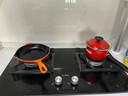 酷彩（Le Creuset）法国进口珐琅锅铸铁20/23/26cm圆形浅煎锅平底煎烤锅多功能平底锅 【1-2口之家】桔色 20cm 实拍图