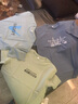 诚宜佳【3件装】纯棉短袖T恤男新款大码半袖男打底衫t恤圆领印花男半袖 KY7豆绿+点线雾霾蓝+蓝v浅蓝 3XL 建议 165/180斤 实拍图