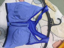 卡熙雅（CAWIE）前置拉链运动文胸 无钢圈防震训练跑步健身内衣 瑜伽休闲睡眠背心 蓝色 L（80A/B/C 85A/B/C） 实拍图