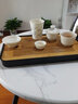 正扬竹制茶盘托盘家用日式功夫茶具迷你实木茶海简约干泡台 长方（琴韵/本色）黑 实拍图