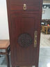 钧禾 新中式单门柜老榆木边角柜全实木窄柜复古玄关小柜储物柜角落柜 一门一斗柜【左门款】 实拍图