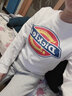 dickies秋季男女同款情侣logo印花圆领卫衣DK007059 白色 XL  实拍图