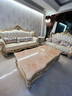 梦美斯宣 沙发 欧式全实木真皮沙发奢华香槟金客厅家具大户型123沙发 7918 单人位 实拍图