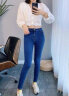 真维斯（JEANSWEST）牛仔裤女2025秋季高腰显瘦韩版弹力小脚铅笔长裤子蓝灰色29 实拍图