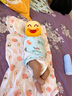 安舒棉婴儿防惊跳肚围天竹蚕丝包巾新生儿防惊吓护肚肚围 粉兔子(纱布薄款)适合30℃以上 S码 （35*80cm）适合0-6个月 实拍图