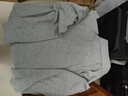 七匹狼长袖t恤男固色简约秋季翻领纯棉polo保罗衫男装商务纯色打底衫 浅灰-3.0升级纯棉固色 M 165/84A(M) 实拍图