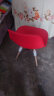 格田彩 伊姆斯椅子北欧风餐厅椅洽谈椅实木办公椅休闲椅培训椅子吧台椅 红色+进口榉木腿 实拍图