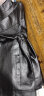 盛行风中年皮衣男士爸爸装外套春秋季新款休闲立领PU皮夹克中老年人男装 18928黑色薄款 52建议(110斤至130斤) 晒单实拍图