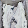 斯凯奇（Skechers）女鞋秋冬小白鞋蕾丝休闲运动熊猫鞋黑色增高厚底老爹鞋11959 白色/WHT 39 尺码偏小半码，建议选大半码 实拍图