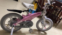 健儿（jianer）可伸缩儿童自行车3-6岁男童女童单车脚踏车镁合金碟刹山地单车 公主粉(双碟刹) 粉色 折叠车把 16寸（适合105-130cm） 实拍图