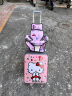 格灵童懒人行李箱儿童可坐可骑拉杆箱小孩旅游登机溜遛娃神器带娃旅行箱 粉色20寸+护栏+坐垫+安全带+贴纸 实拍图