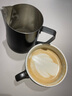 烨微咖尖嘴压纹斜口拉花杯304不锈钢加厚奶泡杯花式咖啡壶拉花缸鳄鱼缸 升级刻度款拉花缸（600ml外黑） 实拍图