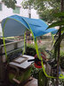 馨颜电动车雨棚雨伞 快折叠收纳遮阳伞 电瓶车雨蓬车棚防雨防晒挡雨棚 快速折叠全棚-旋转窗 + 黑色麦穗 实拍图
