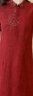 啄木鸟香云纱真丝红色连衣裙高档小个子旗袍女装夏季桑蚕丝收腰裙子夏天 红色 （精品质量） XL 建议：115-123斤 晒单实拍图