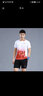 李宁（LI-NING）羽毛球服套装成人专业比赛运动服速干短袖圆领训练排汗团购印字 男子/白色上衣/黑色短裤 套装 2XL 实拍图
