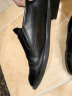 科而士19新款春季商务正装男鞋头层牛皮真皮舒适男式皮鞋2701308 黑色套脚2701308 41 实拍图