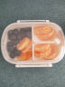 ASVEL宝宝水果盒便携外出便当盒分隔分格儿童小学生婴儿水果保鲜盒饭盒 大号490ML(3分格) 490ml 实拍图