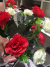 假花 仿真花 客厅塑料假花玫瑰花装饰花干花小把花 粉红色 香玉玫瑰/红白 实拍图
